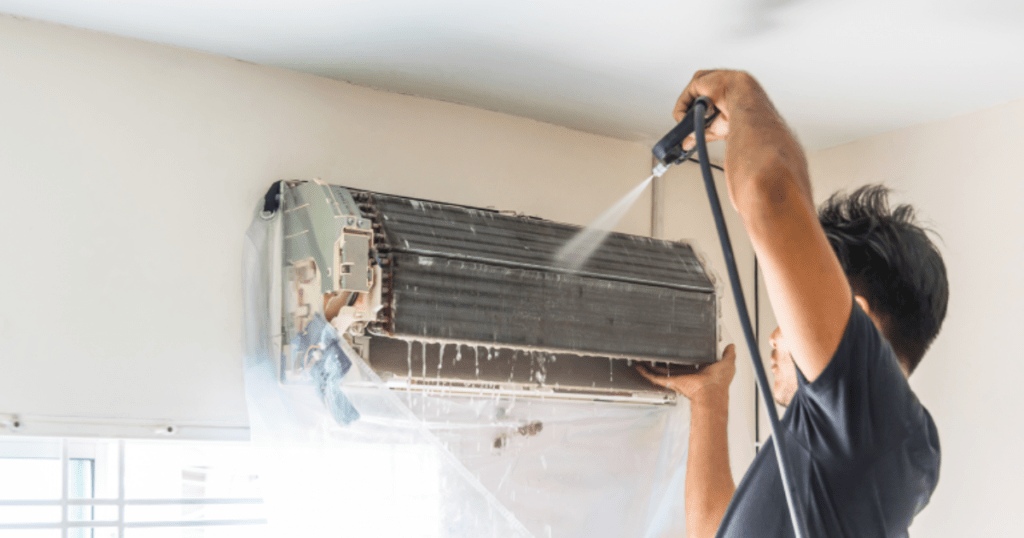 AC service and cleaning